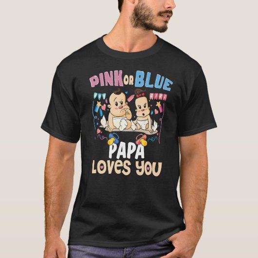 Rosa oder blaue Papa Lieben Ihr bester Vater je Fa T-Shirt (Vorderseite)