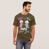Rosa oder blaue Papa-Lieben Ihr Geschlecht offenba T-Shirt (Vorne ganz)