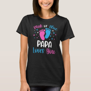 Rosa oder blaue Papa-Lieben Sie Geschlecht zeigen T-Shirt
