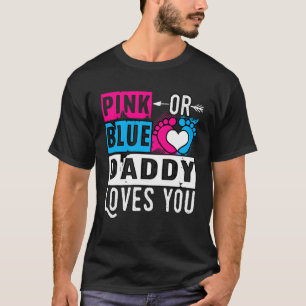 Rosa oder blaue Papa Lieben Sie Schwangerschaft An T-Shirt