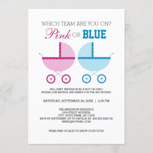 Rosa oder blaue Party Einladung