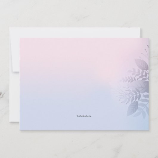 Rosa oder blaue Party Einladung (Rückseite)