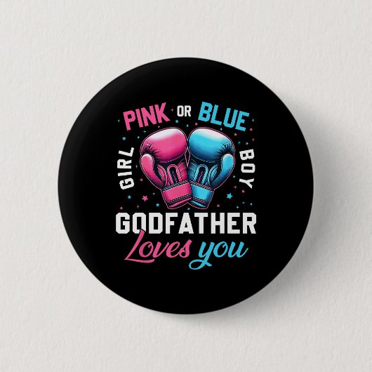 Rosa oder blaue Pate Lieben Sie Boxing Geschlecht Button (Vorderseite)
