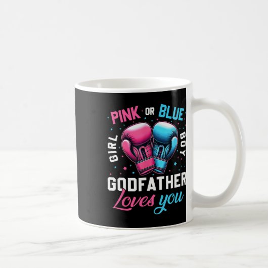 Rosa oder blaue Pate Lieben Sie Boxing Geschlecht Kaffeetasse (Rechts)