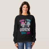 Rosa oder blaue Pate Lieben Sie Elefanten Baby Ge Sweatshirt (Vorne ganz)