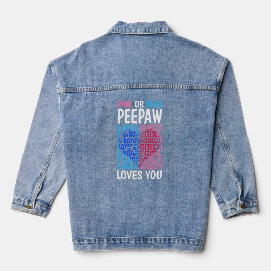 Rosa oder blaue Peepaw-Lieben, die Sie Geschlecht Jeansjacke (Rückseite)