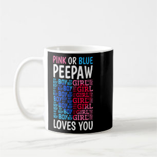 Rosa oder blaue Peepaw-Lieben, die Sie Geschlecht Kaffeetasse
