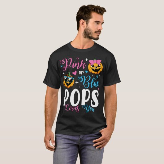 Rosa oder blaue Pop Lieben Sie Pumpkin Baby Men T-Shirt (Vorne ganz)