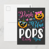 Rosa oder blaue Pop Lieben Sie Pumpkin Baby Postkarte (Vorne/Hinten)