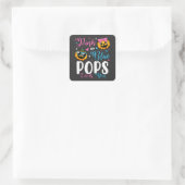 Rosa oder blaue Pop Lieben Sie Pumpkin Baby Quadratischer Aufkleber (Tasche)