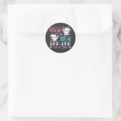 Rosa oder blaue Pop-Pop-Lieben, die Sie spenden Ku Runder Aufkleber (Tasche)
