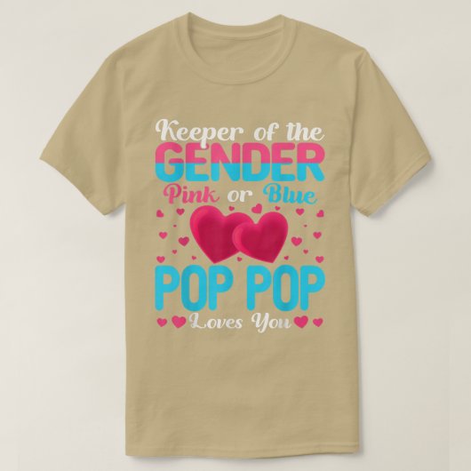Rosa oder blaue Pop Pop Lieben Sie bewahren Geschl T-Shirt (Design vorne)