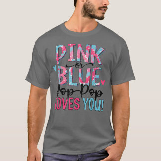 Rosa oder blaue Pop Pop Lieben Sie Gefärbte Krawat T-Shirt