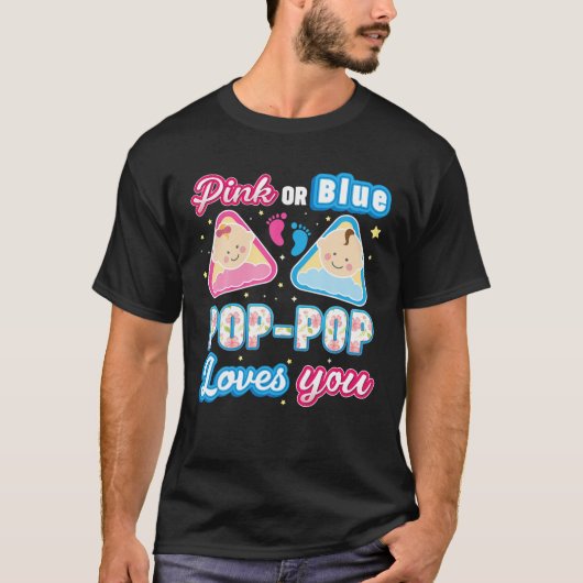 Rosa oder blaue Pop-Pop-Lieben Sie Geschlecht Reve T-Shirt (Vorderseite)