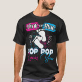 Rosa oder blaue Pop Pop Lieben Sie Schwangerschaft T-Shirt (Vorderseite)