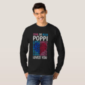 Rosa oder blaue Poppi-Lieben Sie Geschlecht zeigen T-Shirt (Vorne ganz)