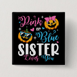 Rosa oder blaue Schwänze Lieben Sie Pumpkin Baby S Button