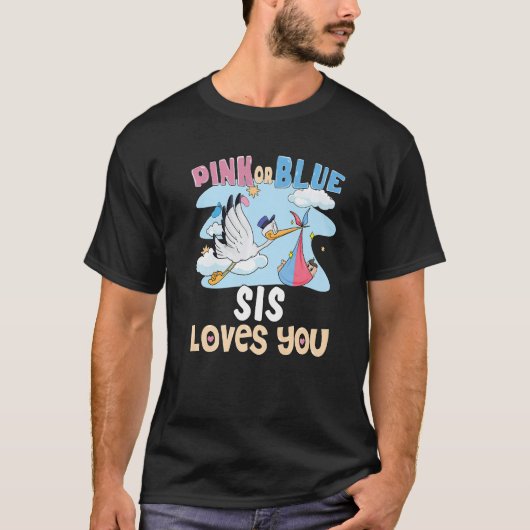 Rosa oder blaue Sis Lieben Die beste Schwester je  T-Shirt (Vorderseite)