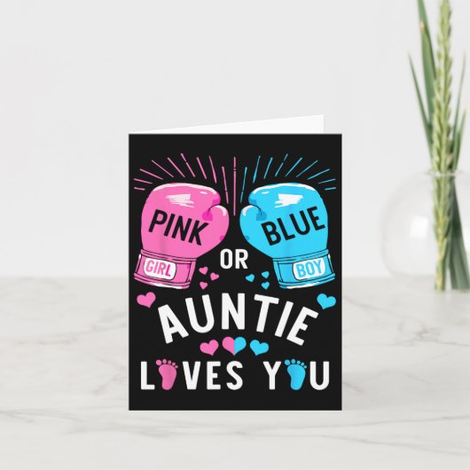 Rosa oder blaue Tantchen Lieben, die Sie Boxing Ge Karte (Vorderseite)