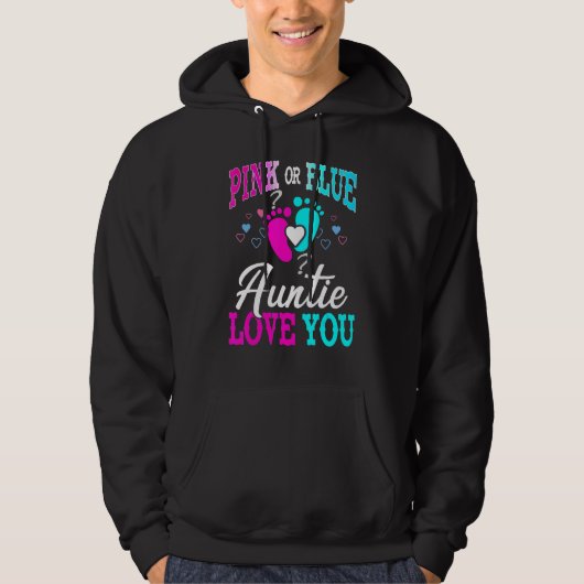 Rosa oder blaue Tantchen Lieben, die Sie Geschlech Hoodie (Vorderseite)