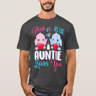 Rosa oder blaue Tantchen Lieben Sie Elefanten Baby T-Shirt