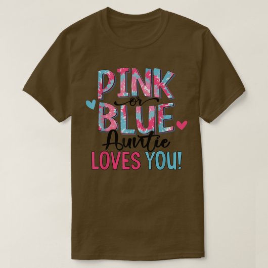 Rosa oder blaue Tantchen Lieben Sie Gefärbte Krawa T-Shirt (Design vorne)