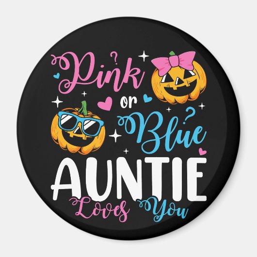 Rosa oder blaue Tantchen Lieben Sie Pumpkin Baby C Magnet (Vorne)