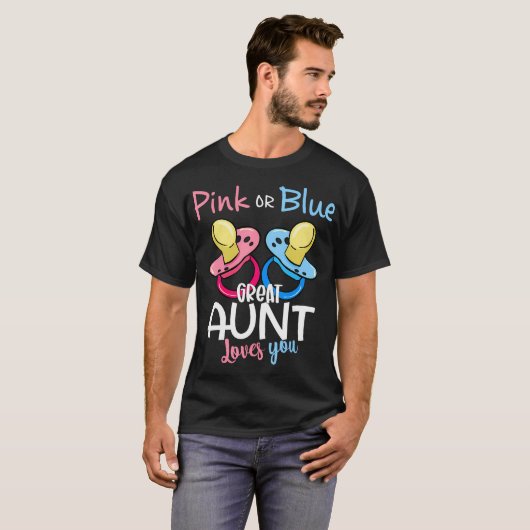 Rosa oder blaue Tante-Lieben, die Sie unter T-Shirt (Vorne ganz)