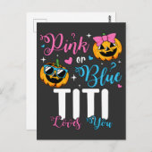 Rosa oder blaue Titi Lieben Sie Pumpkin Baby Postkarte (Vorne/Hinten)
