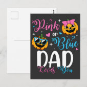 Rosa oder blaue Vater-Lieben, die Sie Pumpkin Baby Postkarte (Vorne/Hinten)