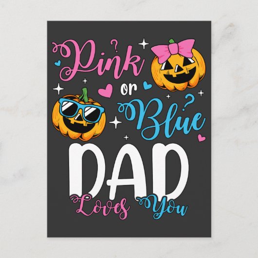 Rosa oder blaue Vater-Lieben, die Sie Pumpkin Baby Postkarte (Vorderseite)