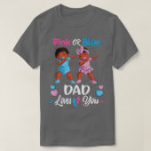 Rosa oder blaue Vater Lieben Sie Schwarzes Baby Ge T-Shirt (Design vorne)