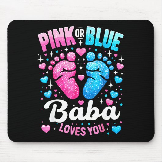 Rosa oder blauer Baba liebt Geschlecht enthüllt Ba Mousepad (Vorne)