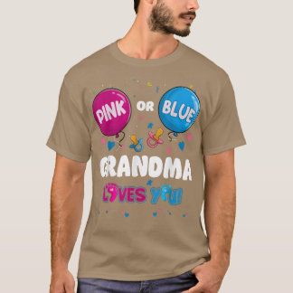 Rosa oder blauer Ballon Oma Lieben Sie Geschlecht  T-Shirt