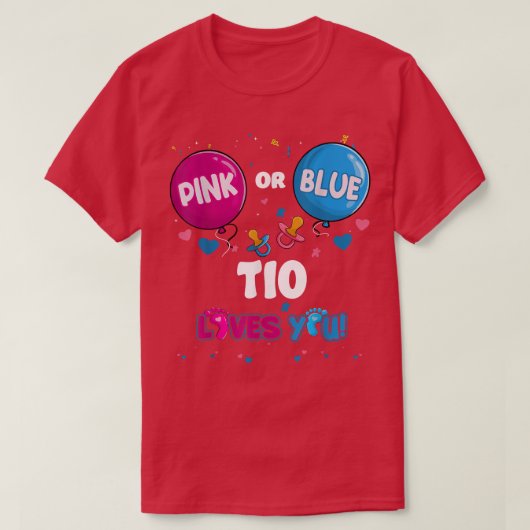 Rosa oder blauer Ballon Tio Lieben Sie Geschlecht  T-Shirt (Design vorne)