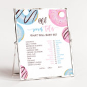 Rosa oder blauer Donut Alte Ehefrauen Schilder