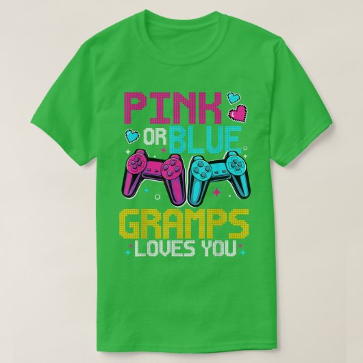 Rosa oder blaues Geschlecht: Videospiel Vater Game T-Shirt (Design vorne)