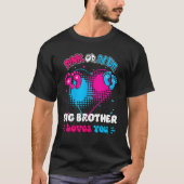 Rosa oder blaues Herz Big Brother Lieben Sie Dusch T-Shirt (Vorderseite)