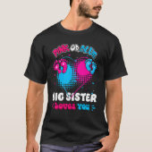 Rosa oder blaues Herz Big Brother Lieben Sie Dusch T-Shirt (Vorderseite)