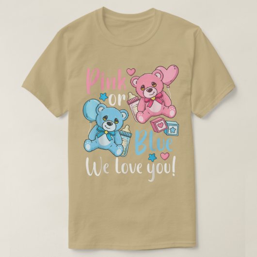 Rosa oder blaues Party T-Shirt (Design vorne)