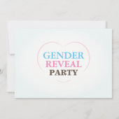 Rosa oder Blue Baby Giraffe Gender Reveal Party UA Einladung (Rückseite)