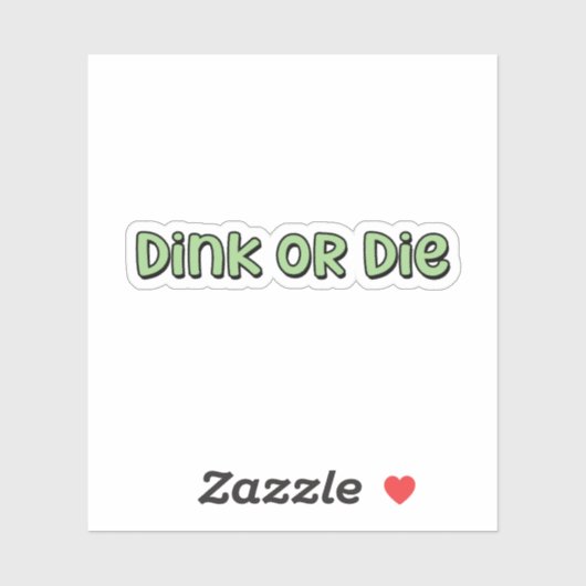 Rosa oder Die grünes Pickleball Aufkleber (Blatt)