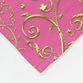 Rosa oder irgendeine Farb-und GoldMusiknoten-Decke Fleecedecke (Ecke)