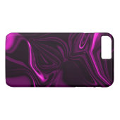 Rosa oder lila Kurven auf dunklem lila Hintergrund Case-Mate iPhone Hülle (Rückseite (Horizontal))