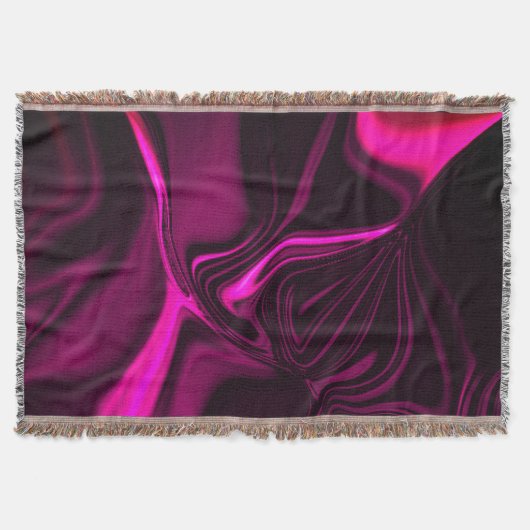 Rosa oder lila Kurven auf dunklem lila Hintergrund Decke (Vorderseite)