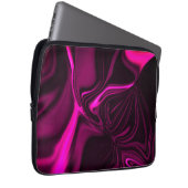Rosa oder lila Kurven auf dunklem lila Hintergrund Laptopschutzhülle (Vorne Rechts)