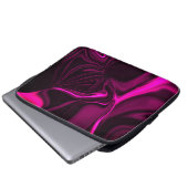 Rosa oder lila Kurven auf dunklem lila Hintergrund Laptopschutzhülle (Vorne Knopf)