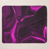 Rosa oder lila Kurven auf dunklem lila Hintergrund Sherpadecke (Vorderseite (Horizontal))