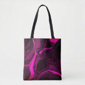 Rosa oder lila Kurven auf dunklem lila Hintergrund Tasche (Vorderseite)