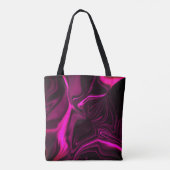 Rosa oder lila Kurven auf dunklem lila Hintergrund Tasche (Rückseite)